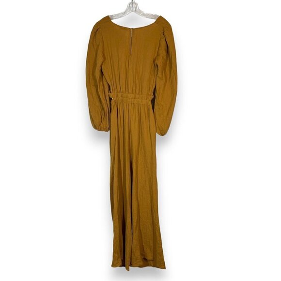 Lush Jumpsuit Cutout Wide Leg Long Sleeve Open Front Medium - Picture 3 of 10